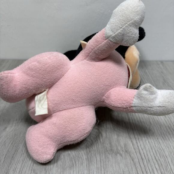 Vintage Pink Baby Minnie Mouse Crawling Plush Stuffed Animal Goofy 1984 - Picture 6 of 13